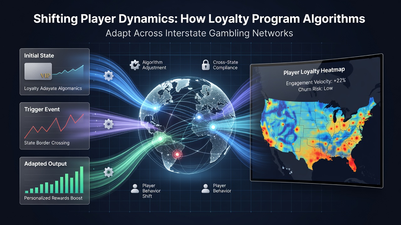 Data visualization of player movement patterns and loyalty tier migrations between states during 2026