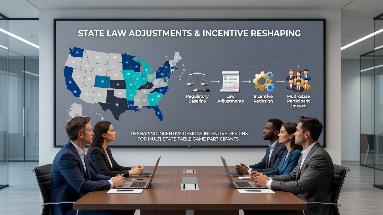 Multi-state casino loyalty program dashboard showing segmented incentive tiers and compliance tracking