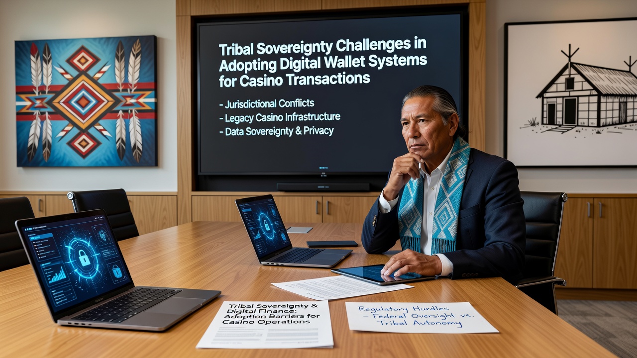 Tribal casino floor showing digital payment kiosks integrated with traditional gaming areas